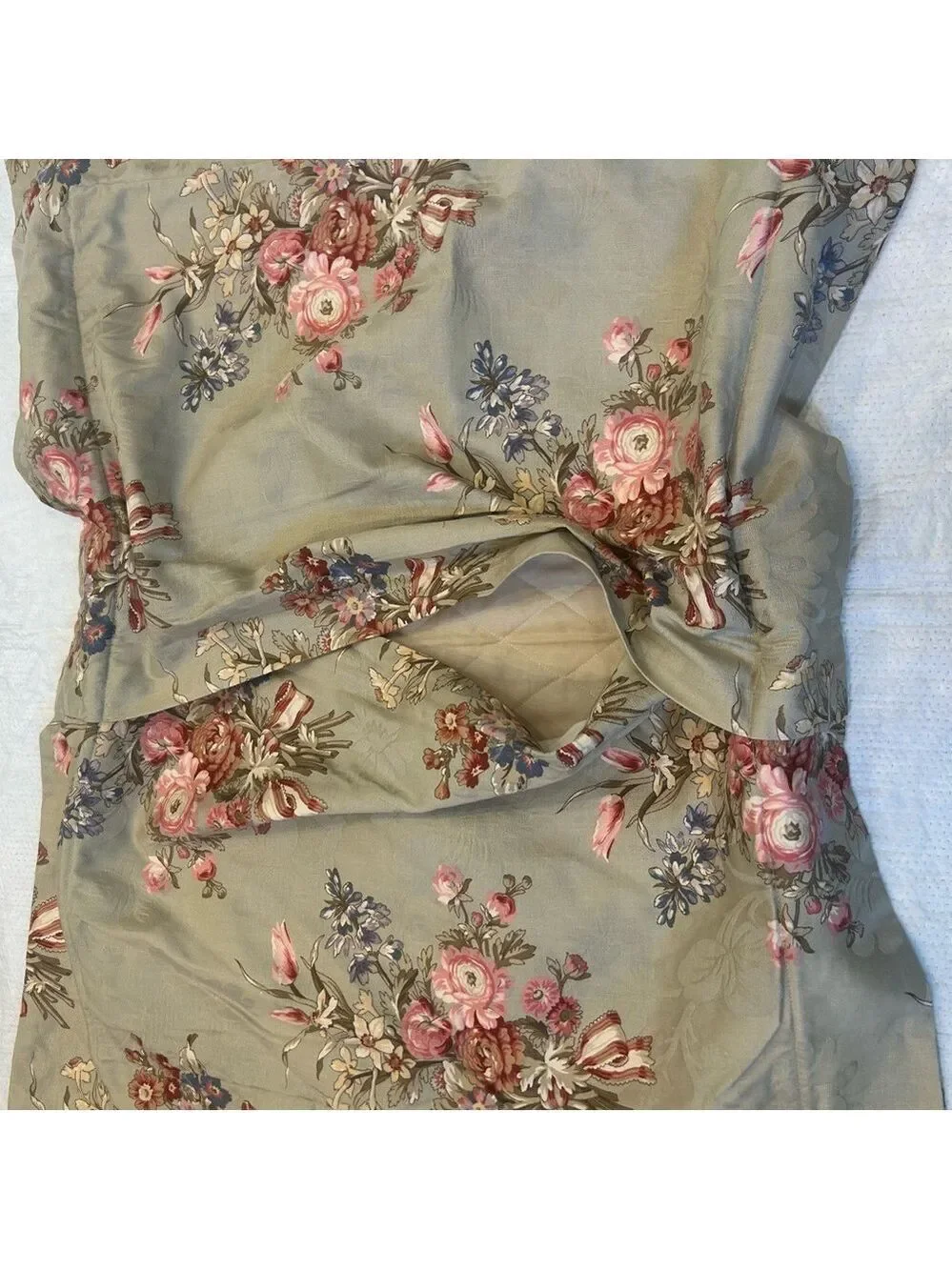 Peacock Alley pillow Sham Quilted Floral Patterned 100% Cotton Farmhouse